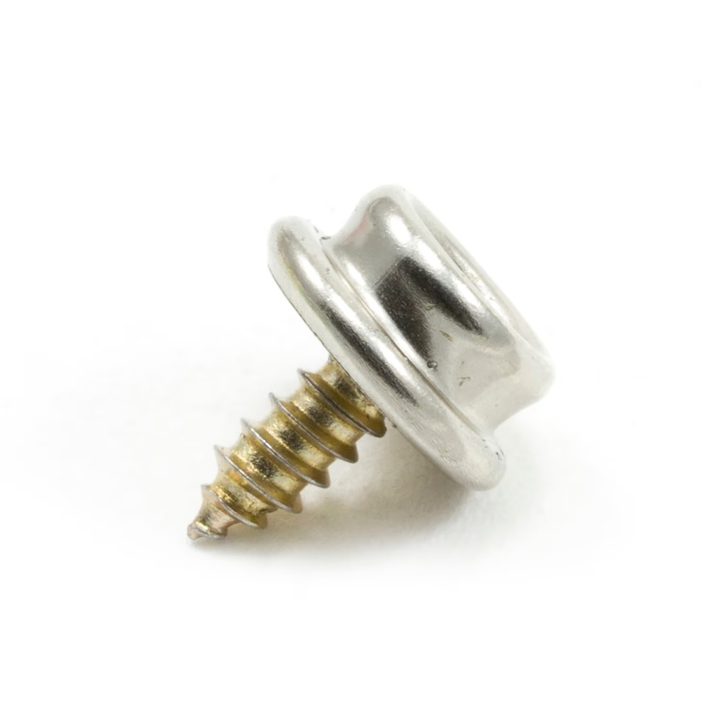 [230713] DOT® Durable™ Screw Stud 93-XX-103624-1A 3/8" Nickel-Plated Brass / Steel Screw (100 pack)